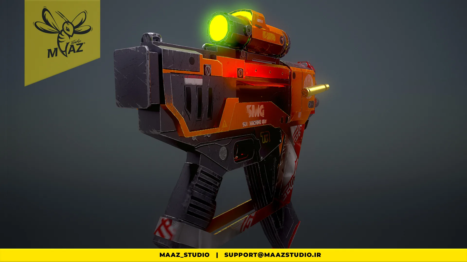 Game Ready Sci-Fi Sub-Machine Gun
