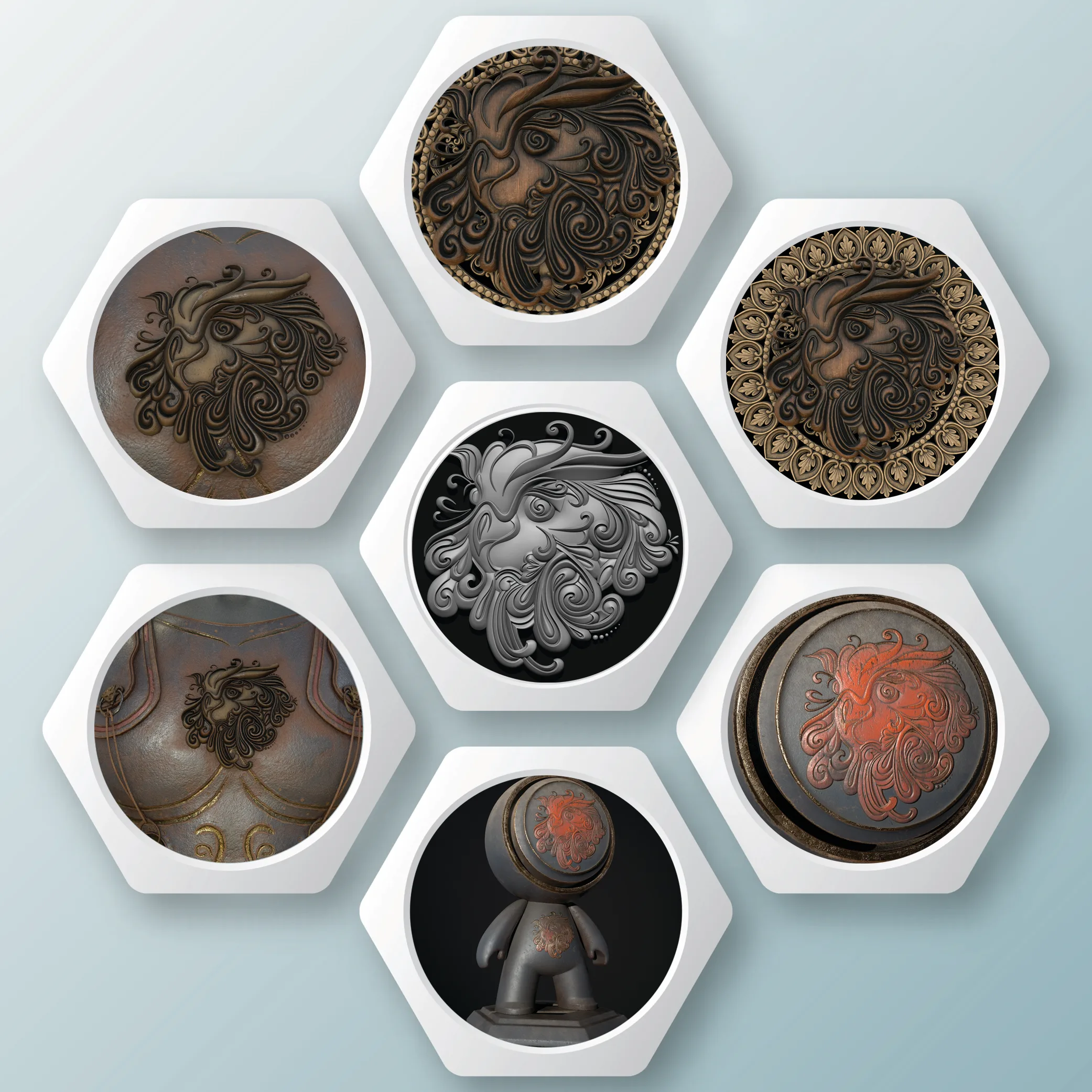 20 IMM Brush Animal Ornament + FlippedNormals