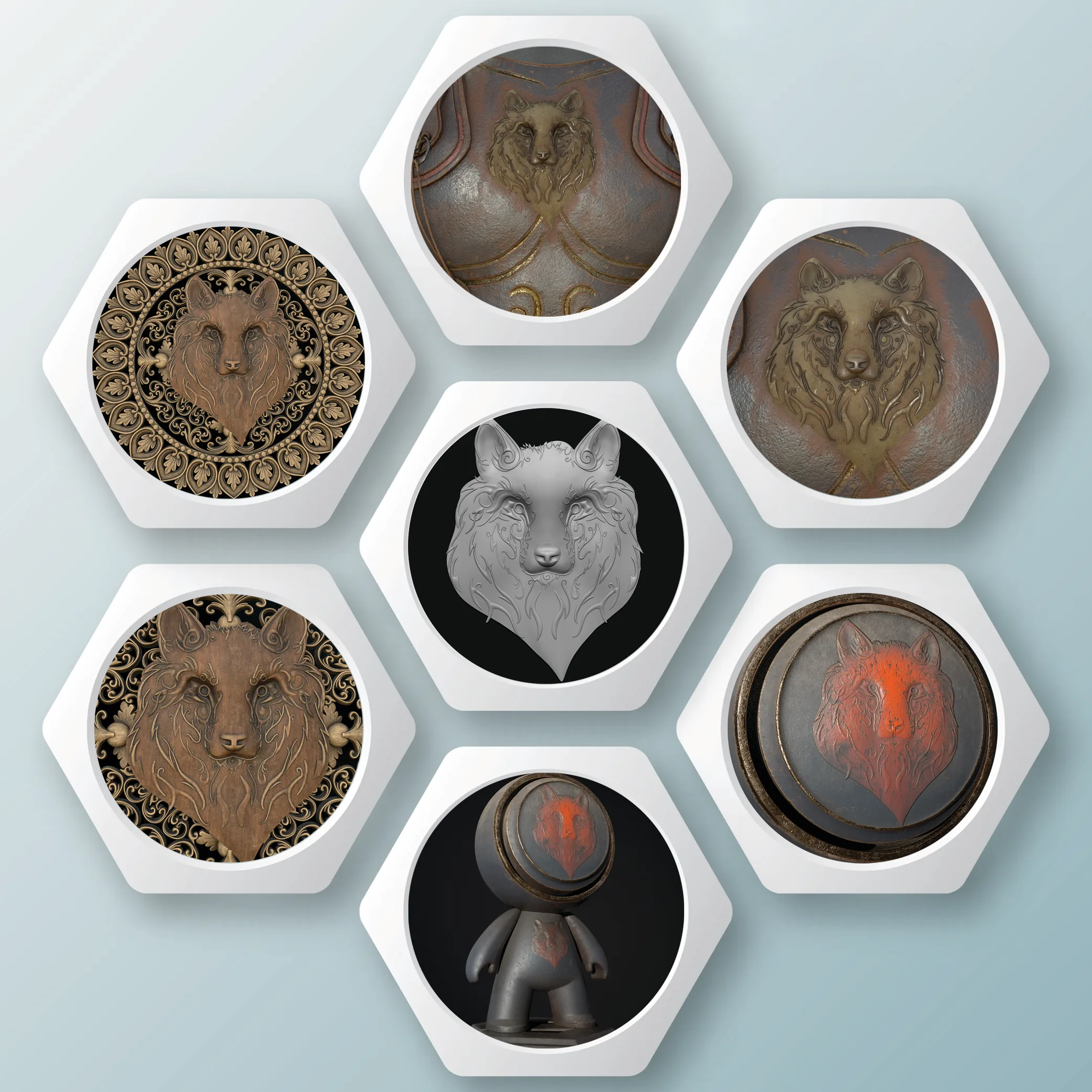 20 IMM Brush Animal Ornament + FlippedNormals