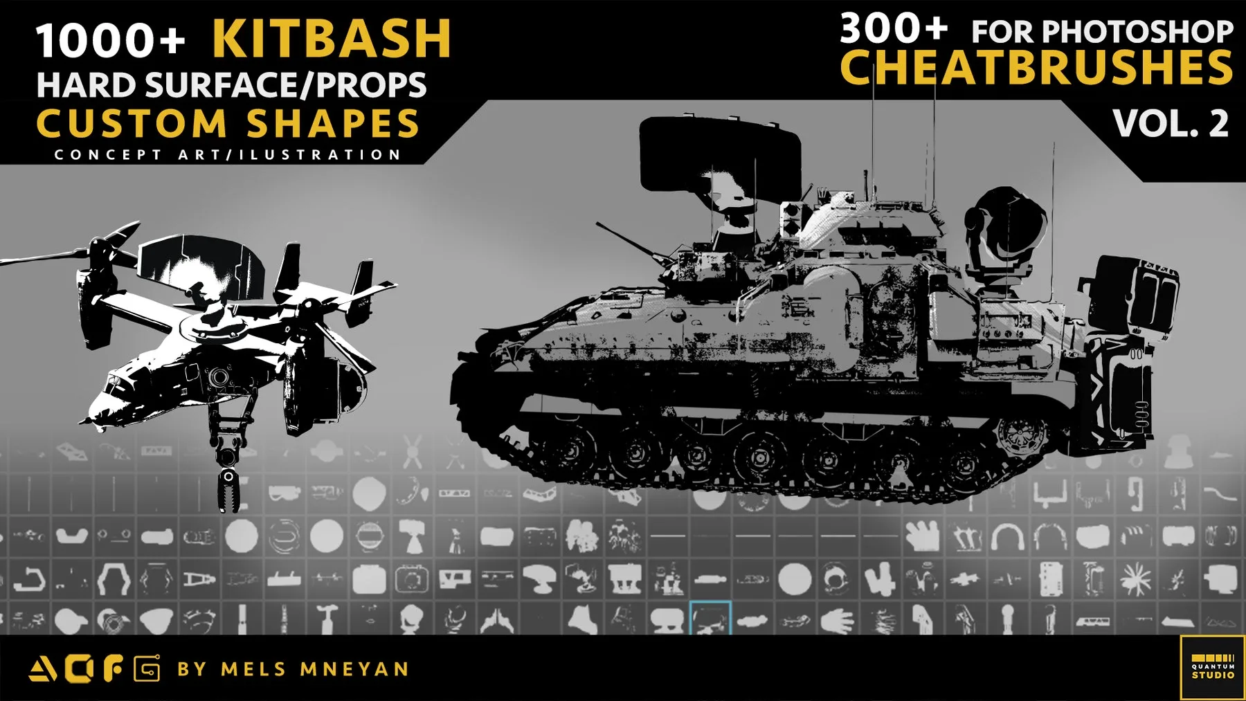 800+ Hard Surface Custom Shapes (300+ CHEATBRUSHES)