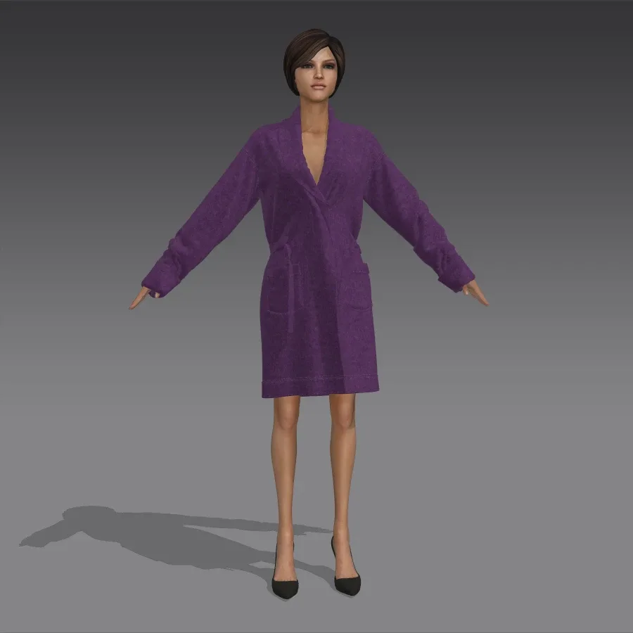 Bathing Robe Model + 43 Min Video