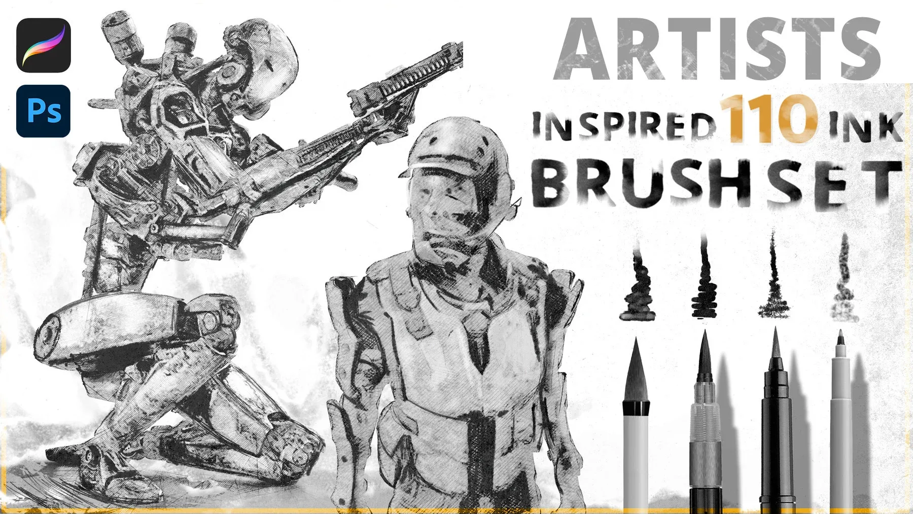 Artist Inspired 110 Ink Brushset