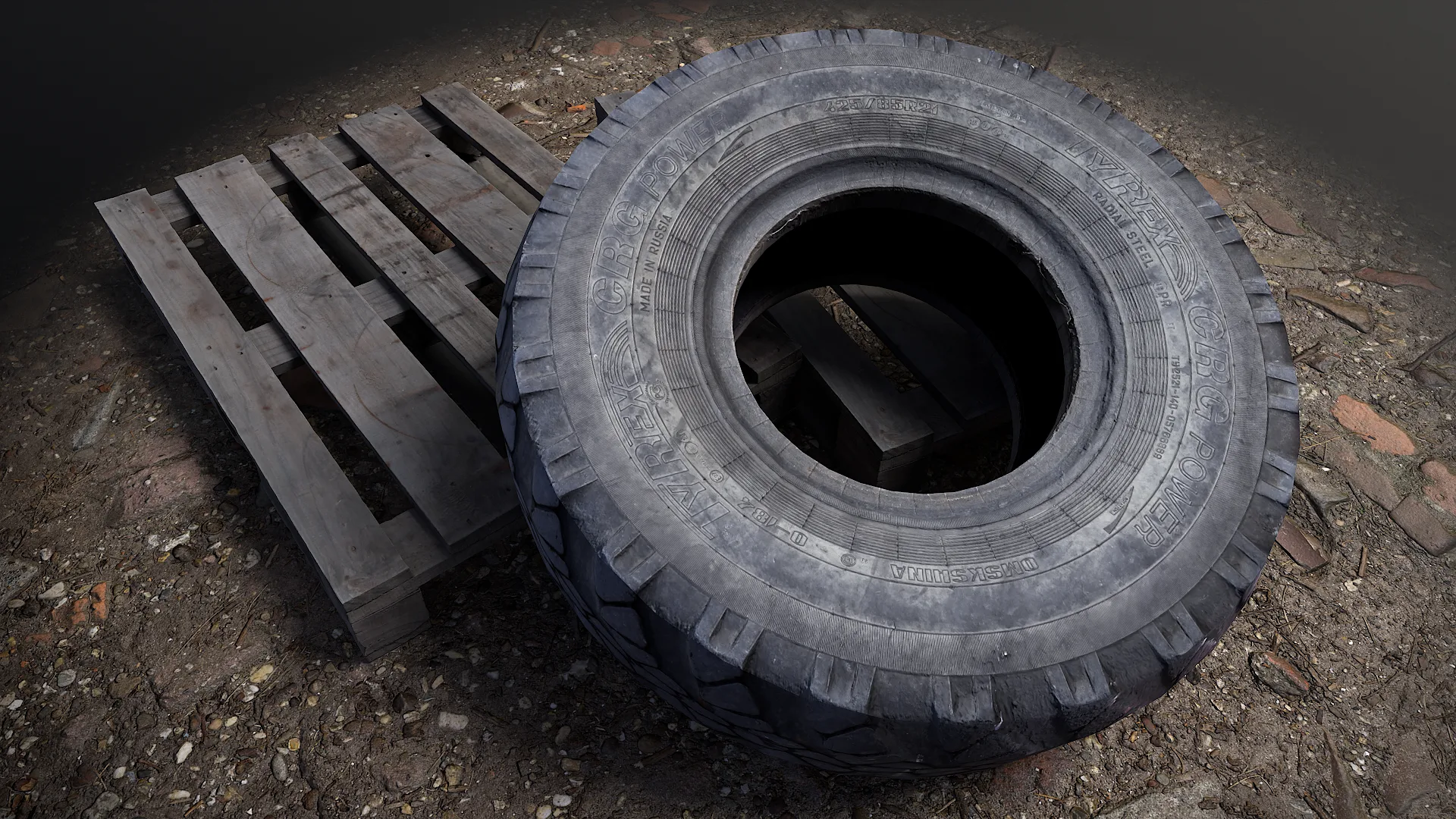 Scanned Russian Truck Tire