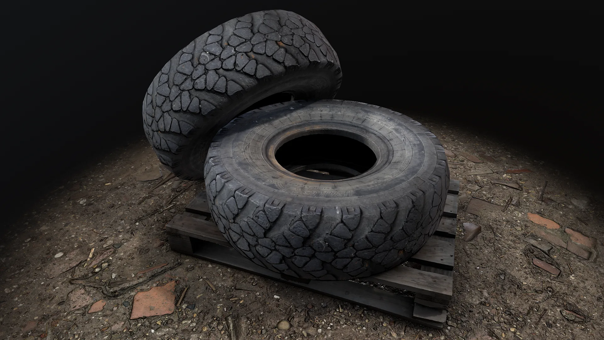 Scanned Russian Truck Tire