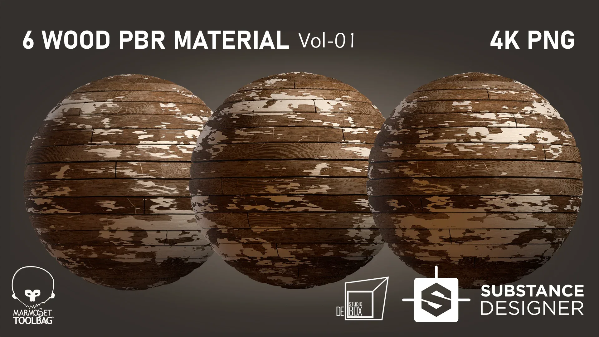 6 Wood PBR Material Vol 01