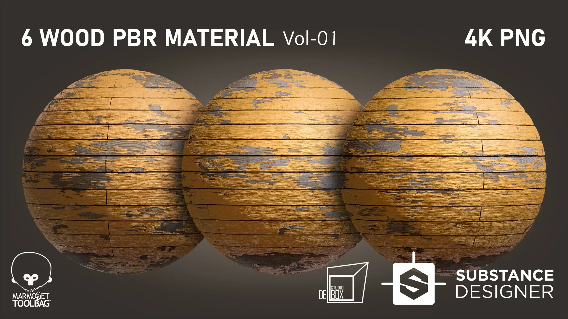 6 Wood PBR Material Vol 01