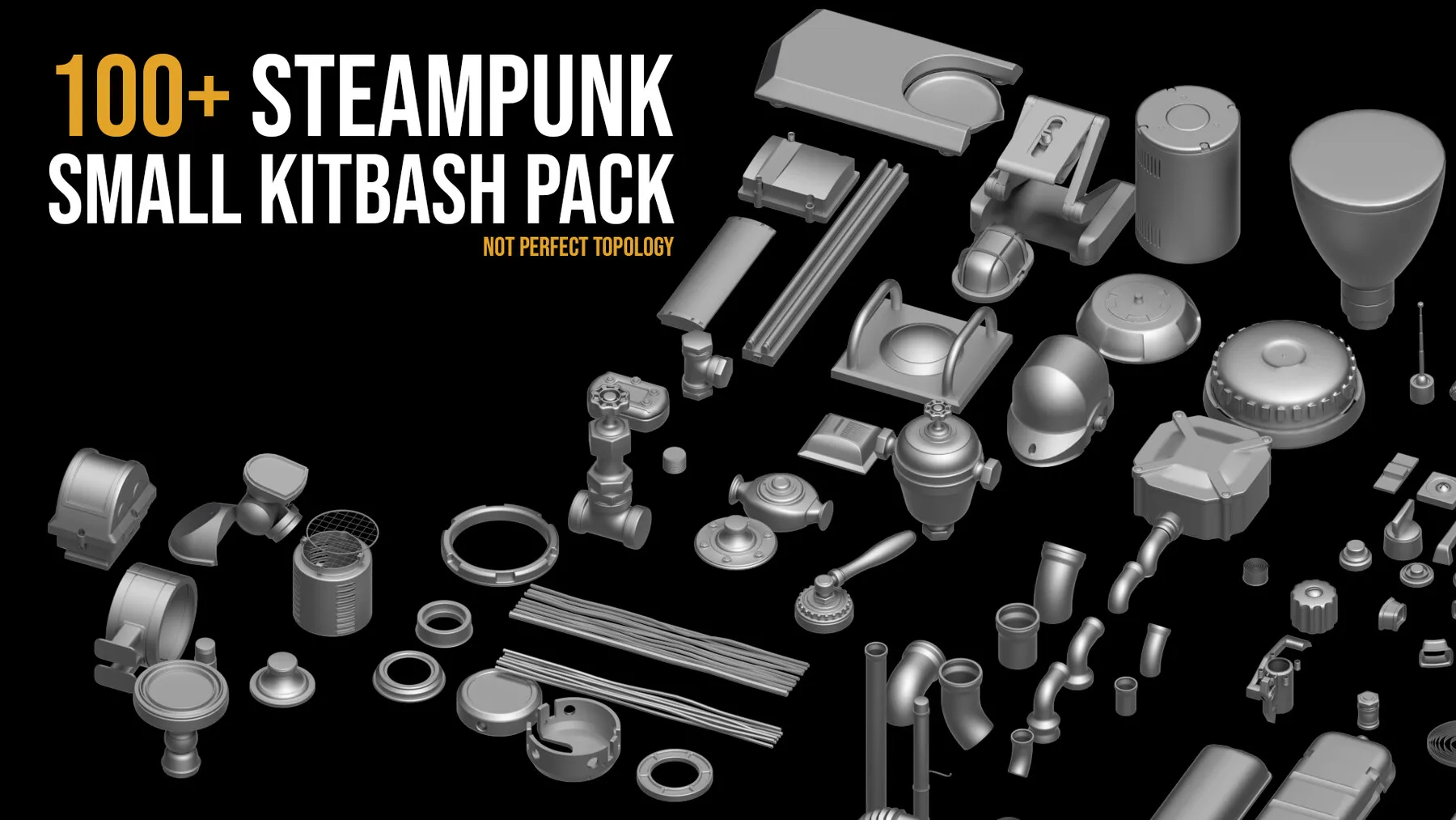 100+ Steampunk Small Kitbash Pack Vol2