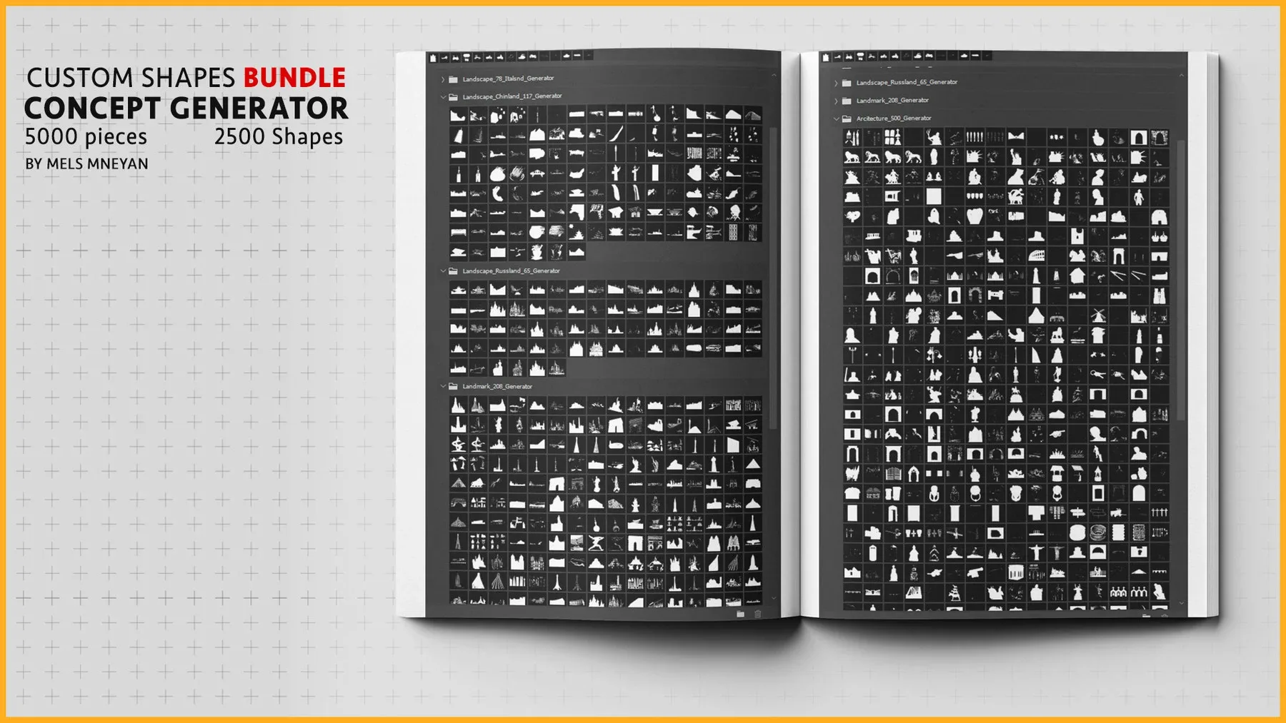 Concept Generator Tool [Custom Shape Mega BUNDLE - 5200 Pieces ] [Photoshop]