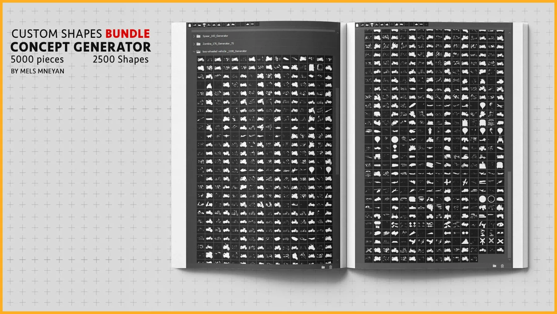 Concept Generator Tool [Custom Shape Mega BUNDLE - 5200 Pieces ] [Photoshop]