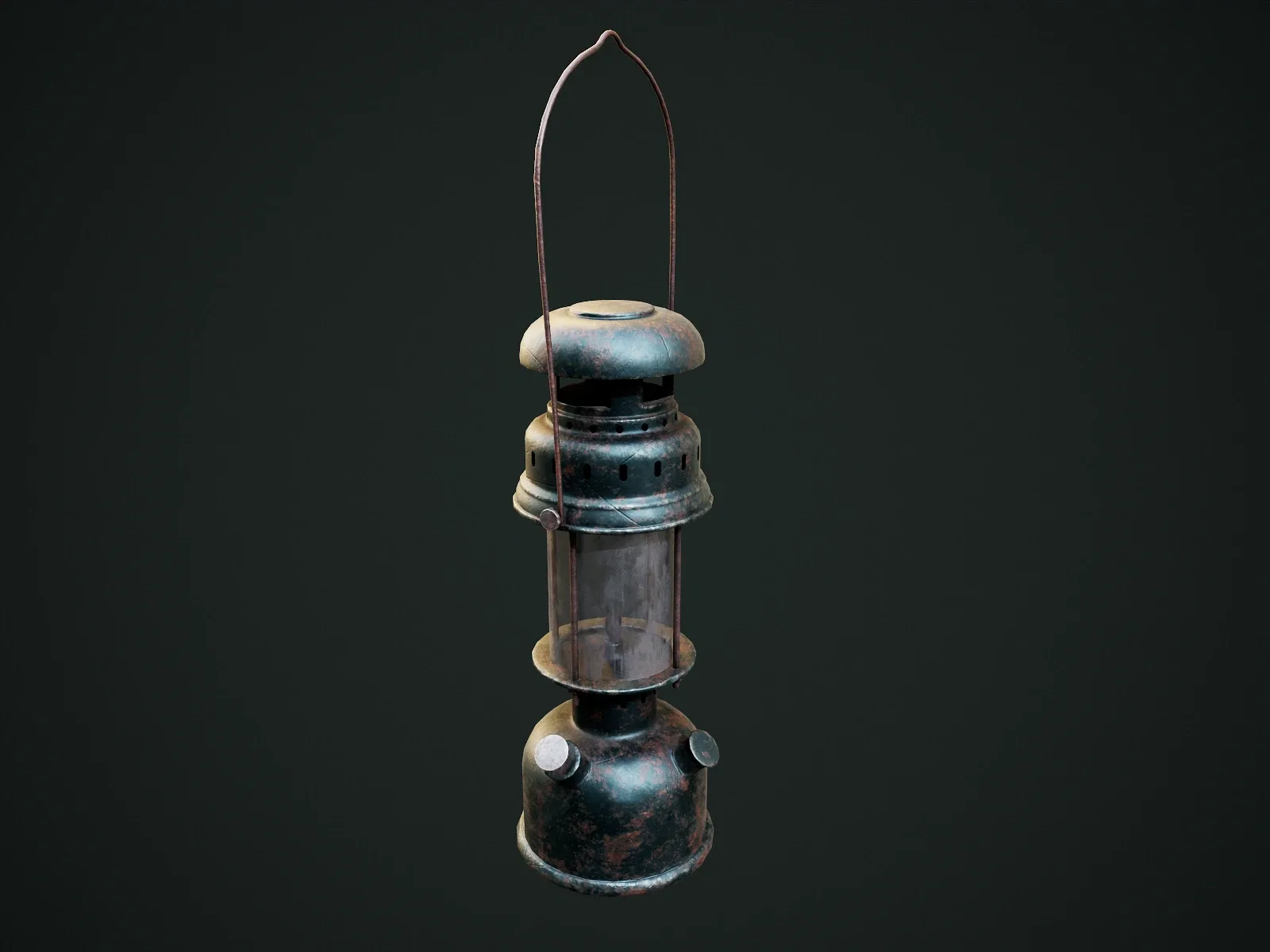 Gas Lamp with 3 Textures and 3 LODs - Game Ready