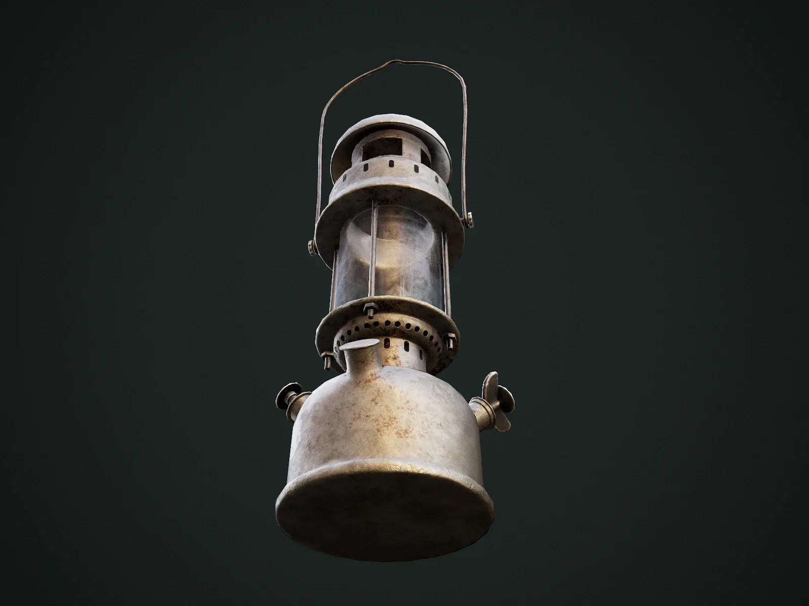 Gas Lamp with 3 Textures and 3 LODs - Game Ready