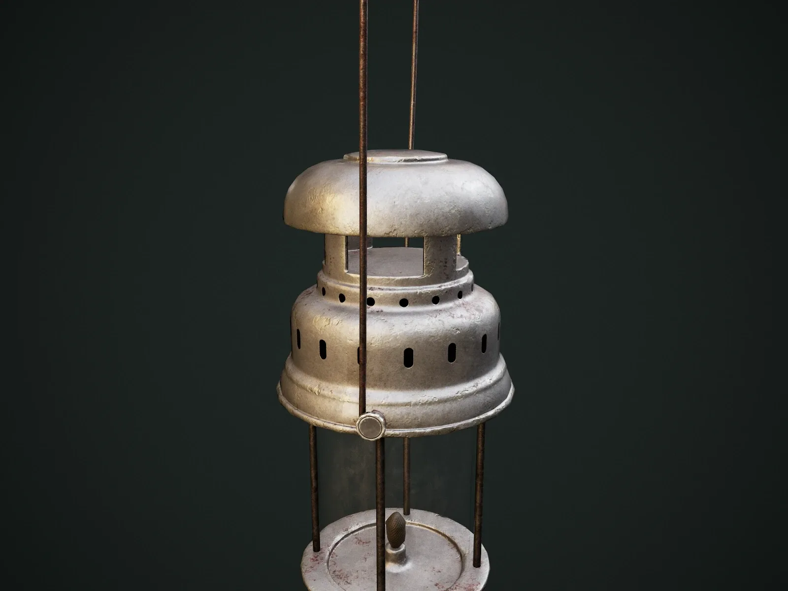 Gas Lamp with 3 Textures and 3 LODs - Game Ready