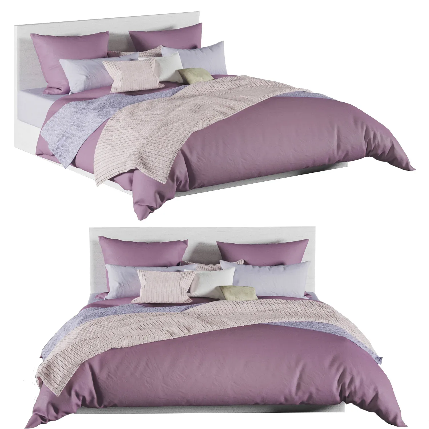 Meridiani Pink Bardo Due Bed