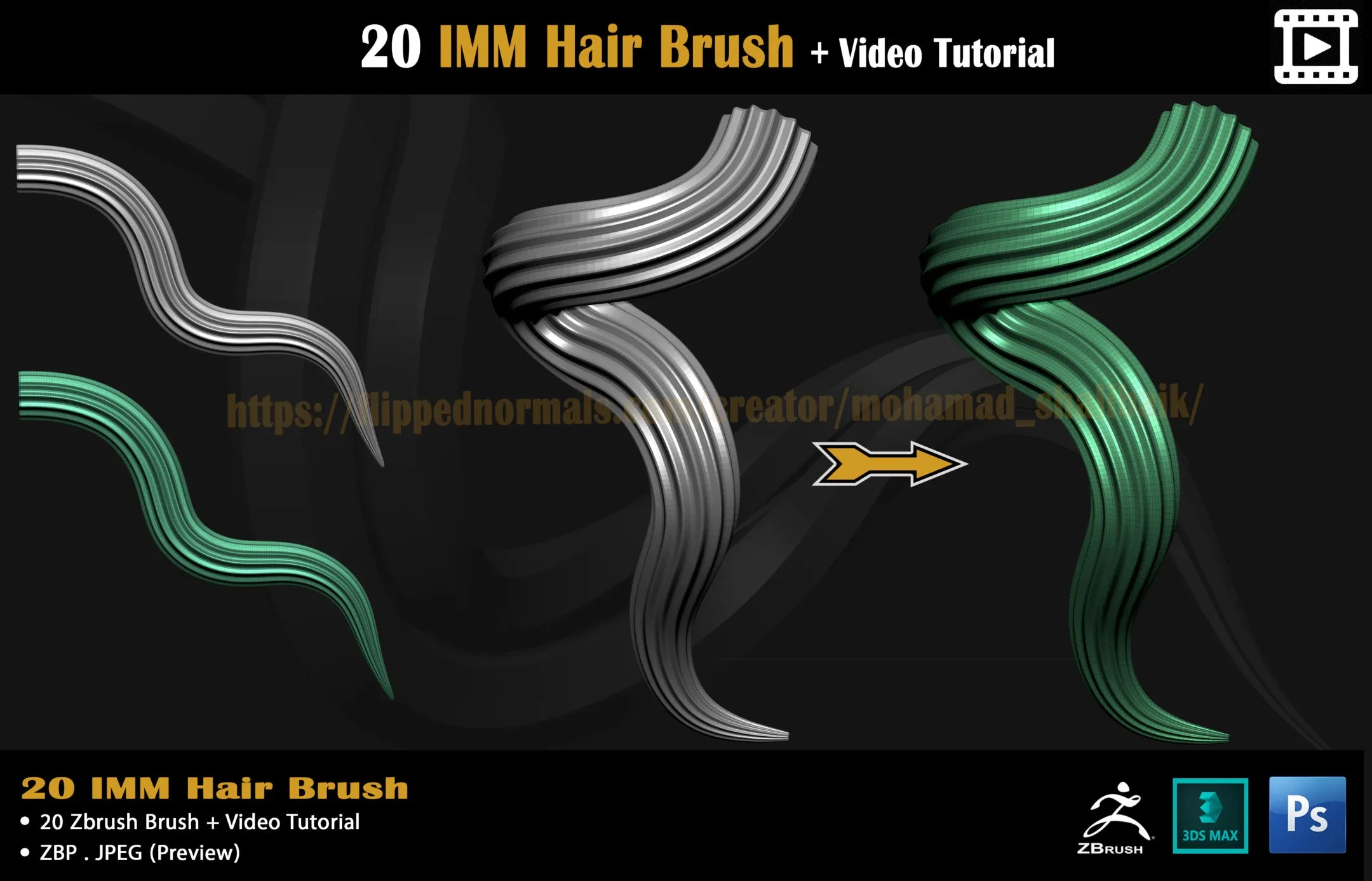 20 IMM Hair Brush + Video Tutorial