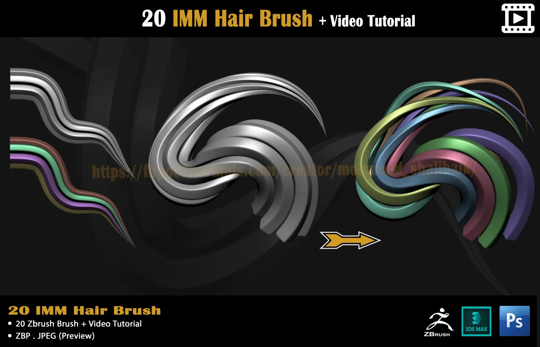 20 IMM Hair Brush + Video Tutorial