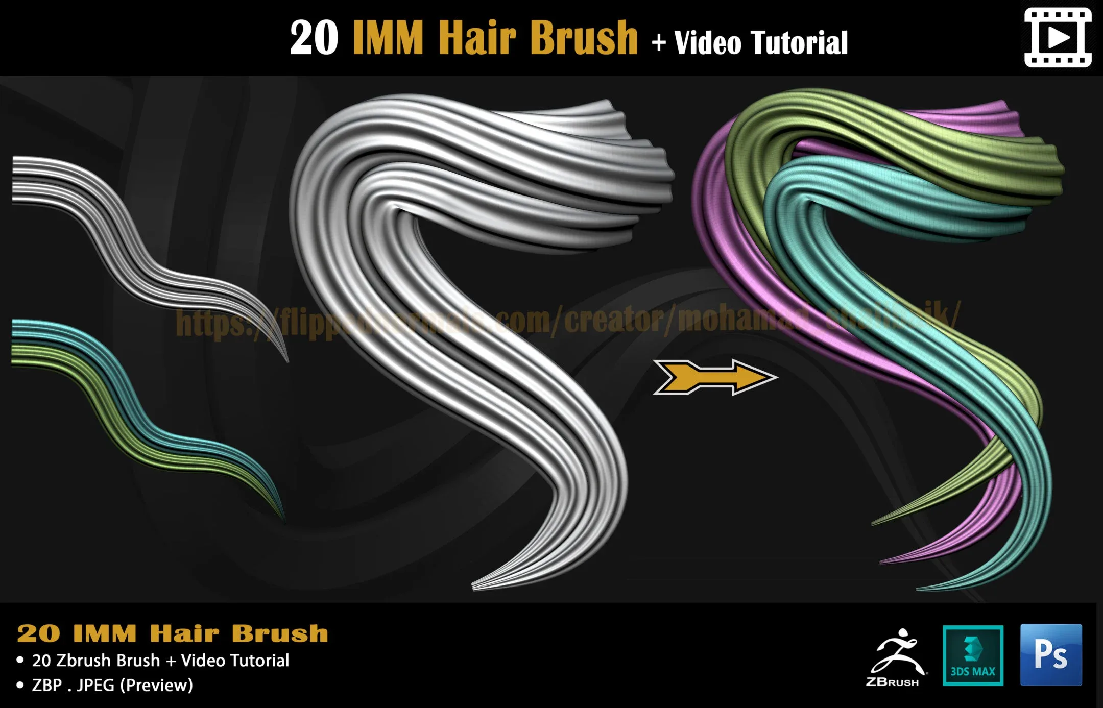 20 IMM Hair Brush + Video Tutorial