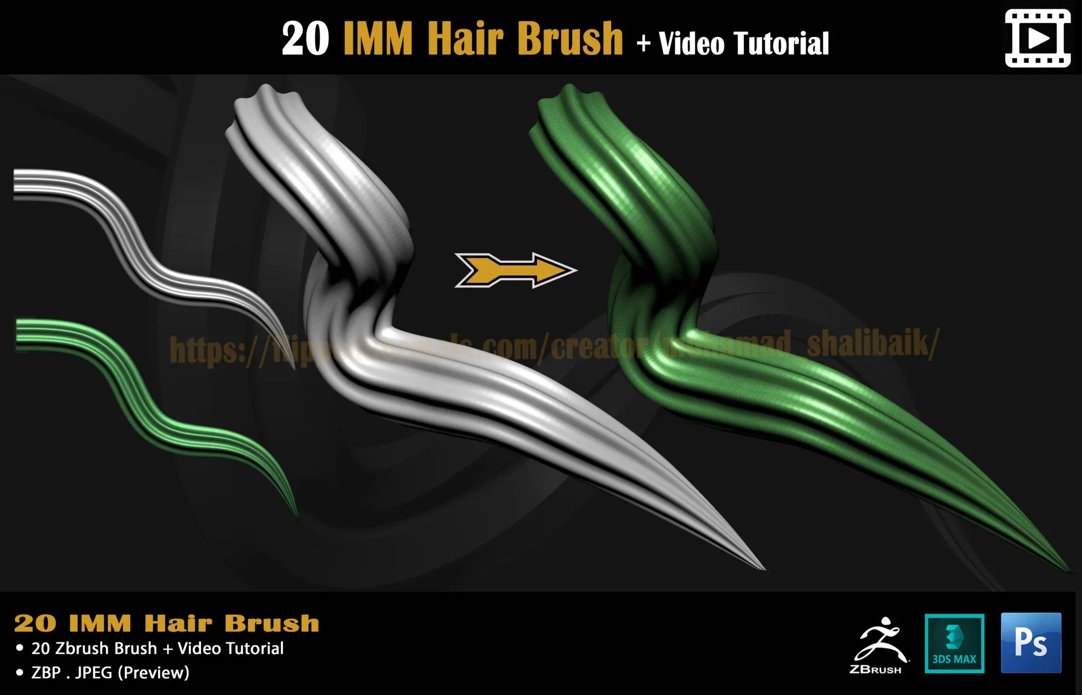 20 IMM Hair Brush + Video Tutorial