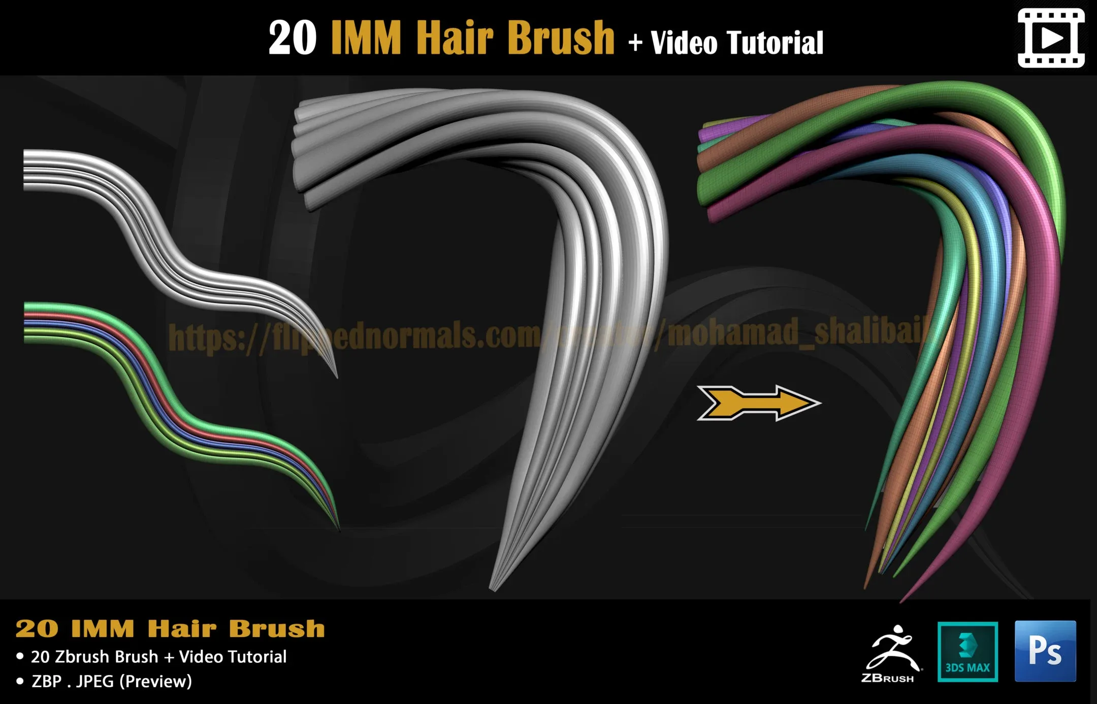 20 IMM Hair Brush + Video Tutorial