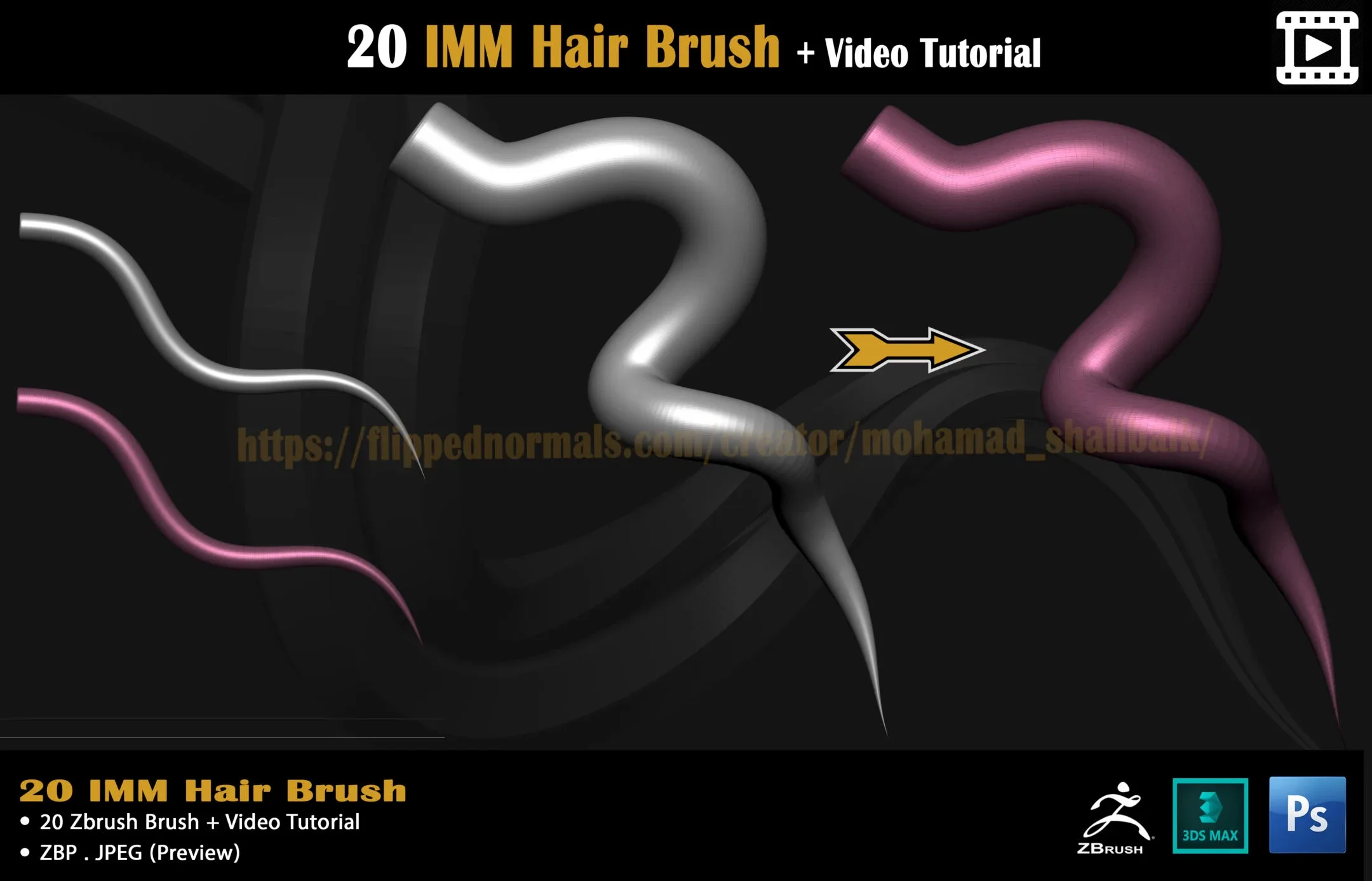 20 IMM Hair Brush + Video Tutorial