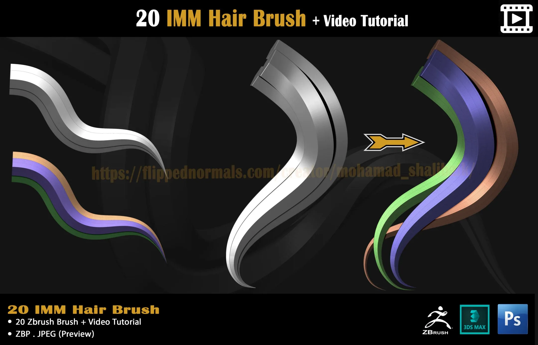 20 IMM Hair Brush + Video Tutorial