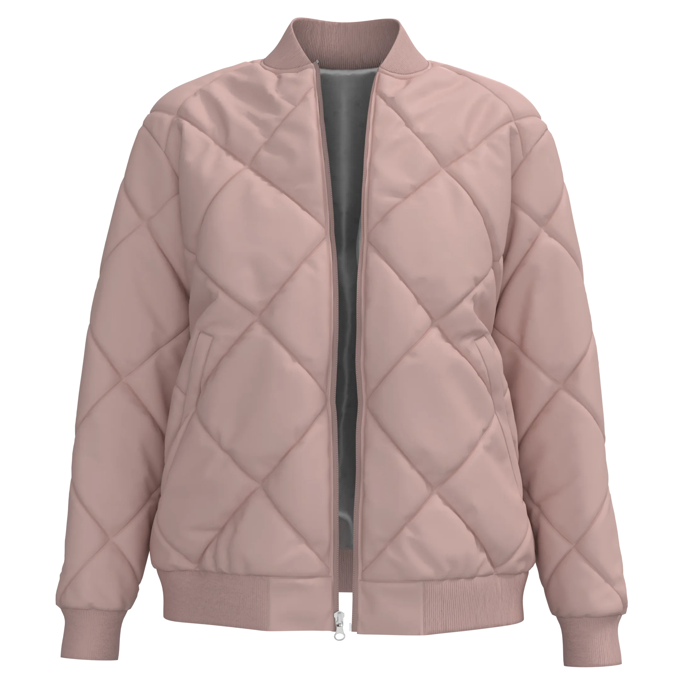 Women's Quilted Bomber Jacket , Marvelous Designer , Clo3d