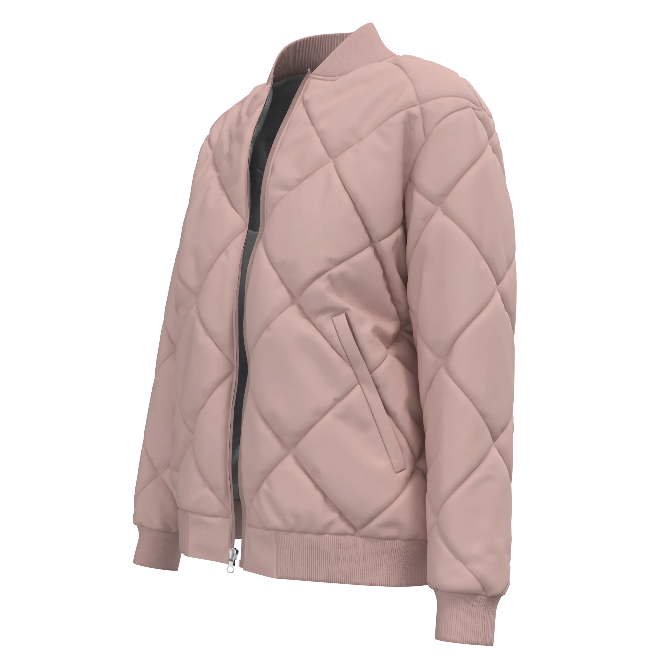 Women's Quilted Bomber Jacket , Marvelous Designer , Clo3d