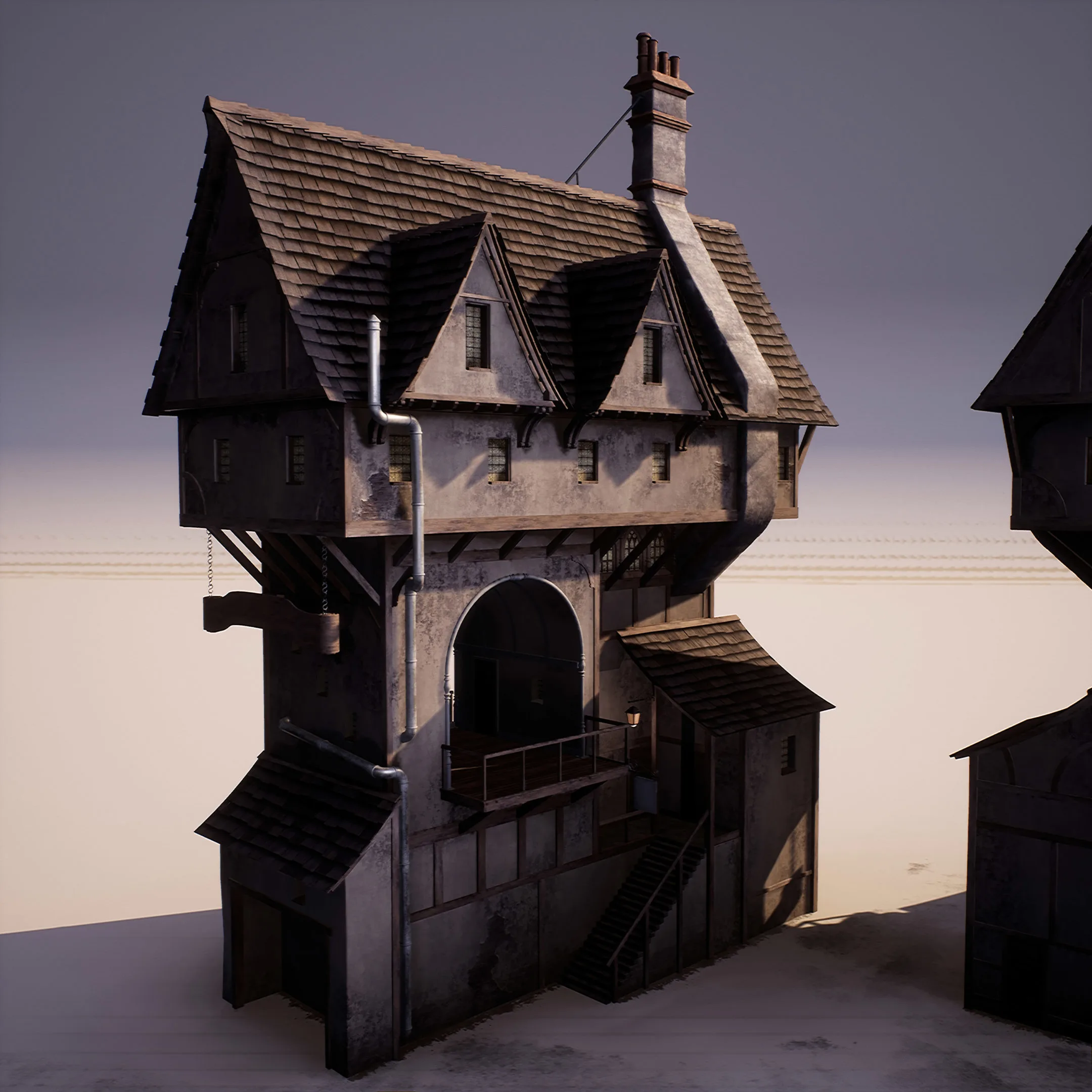 Old House Creation for Game Environments in Blender