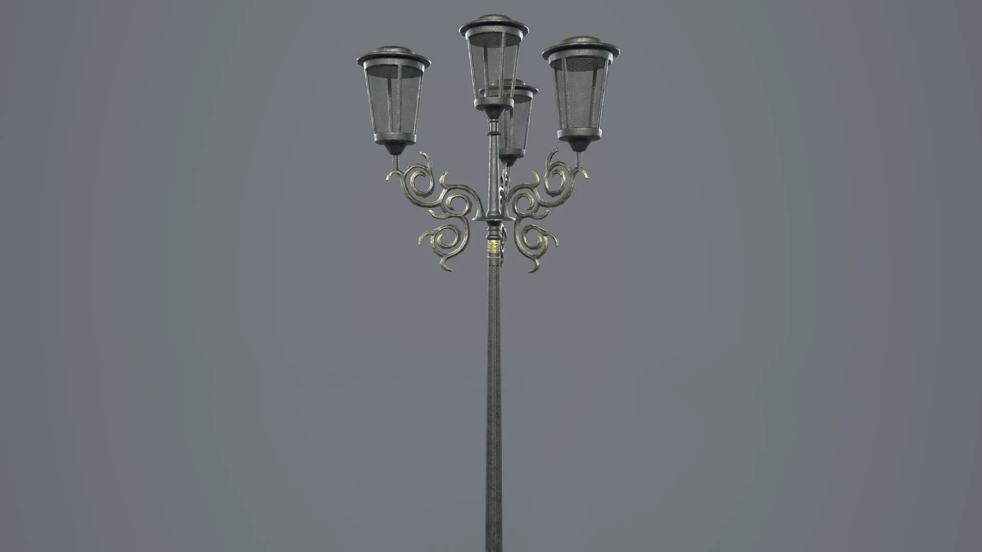 Street Lamp with 3 Textures and 3 LODs