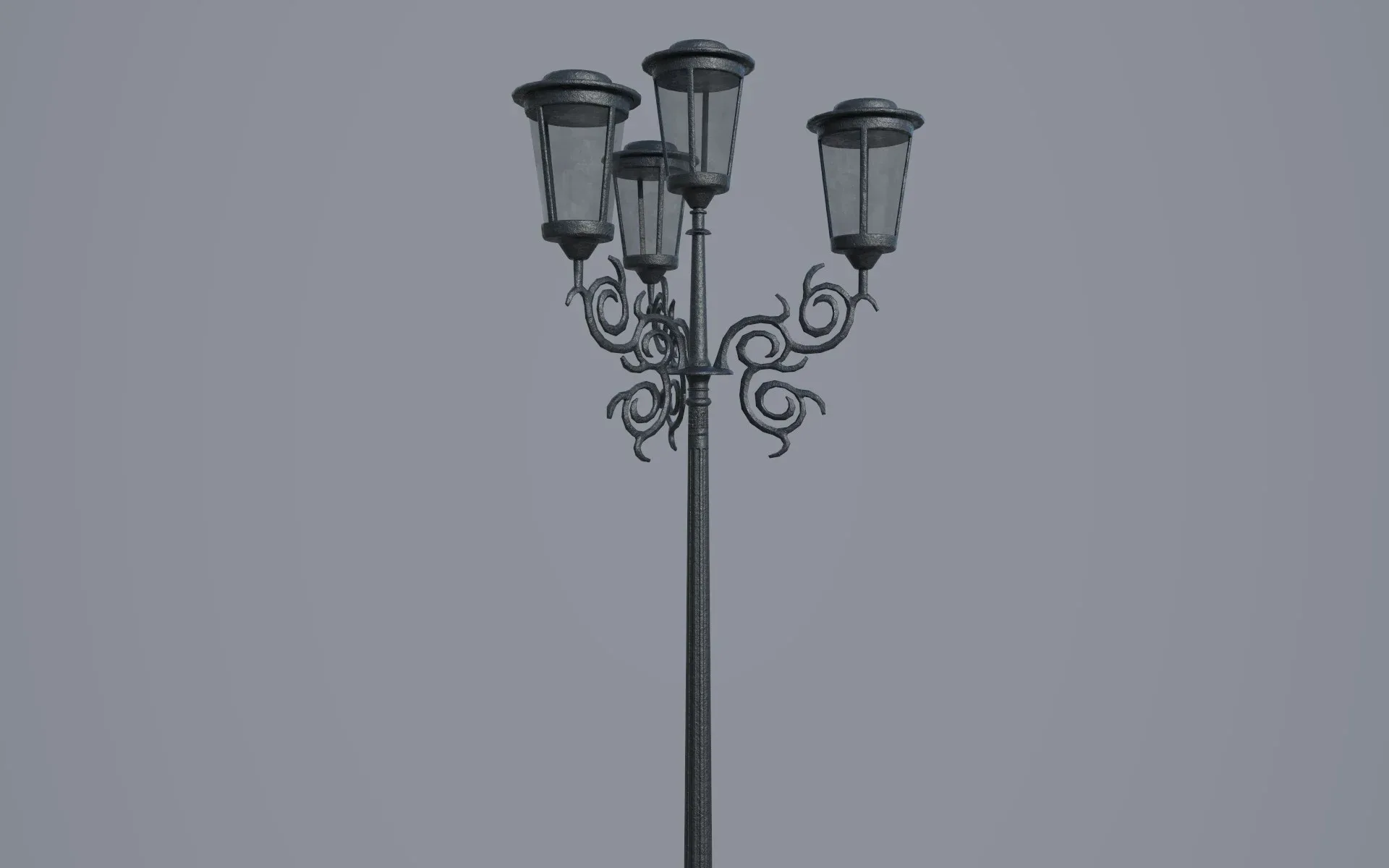 Street Lamp with 3 Textures and 3 LODs