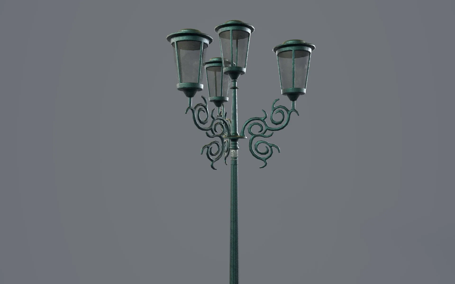 Street Lamp with 3 Textures and 3 LODs