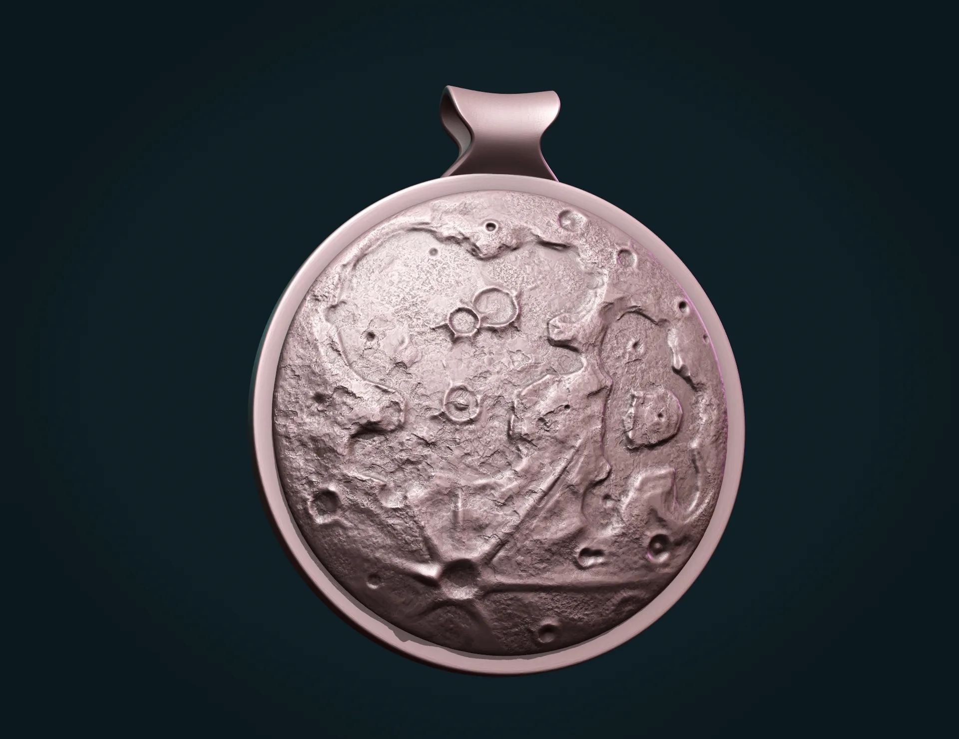 Moon Base - Relief Pendant