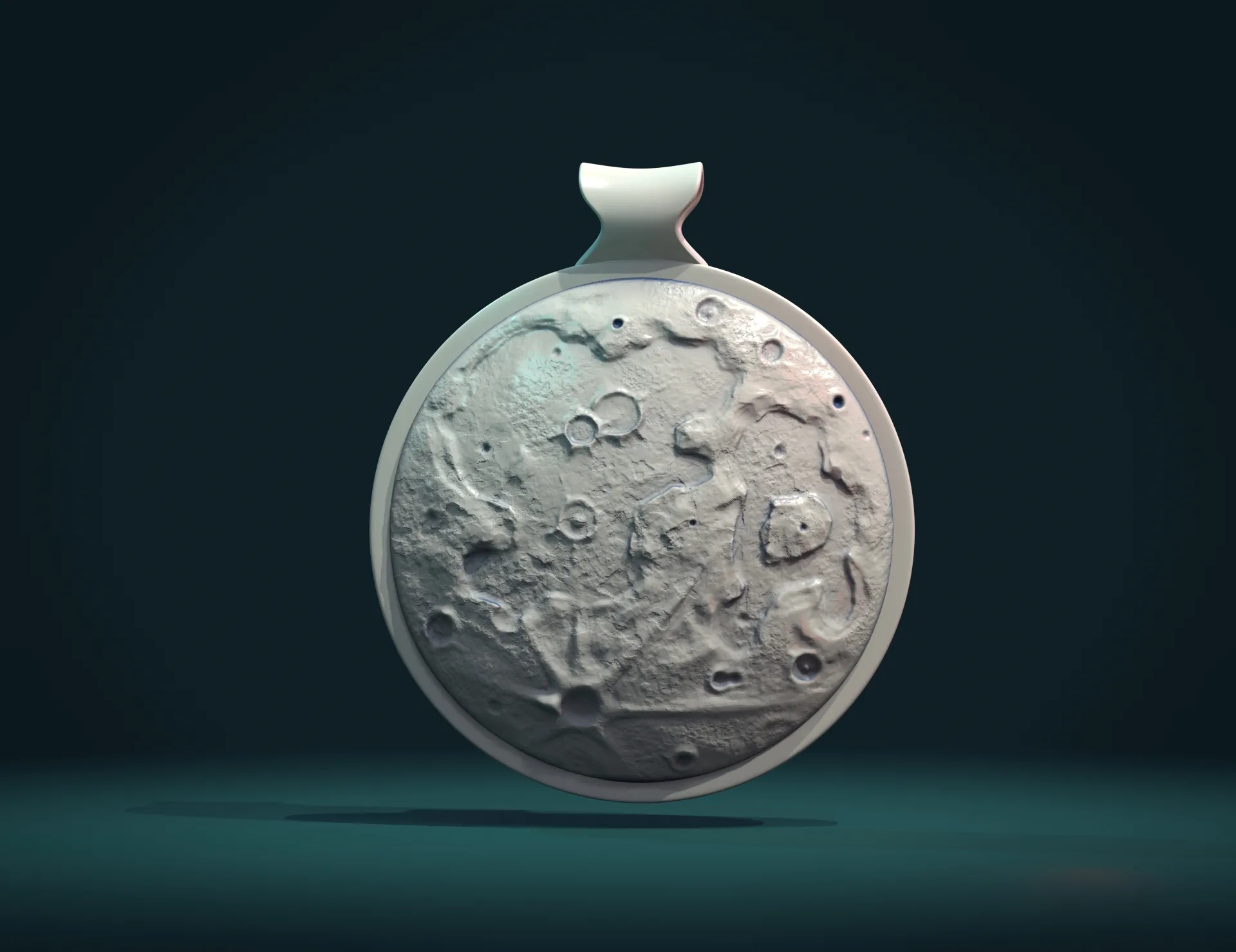 Moon Base - Relief Pendant