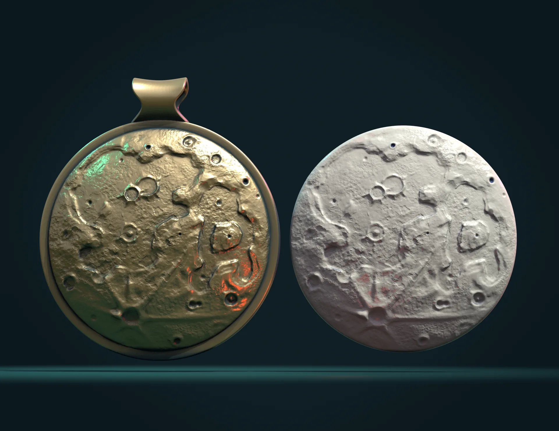 Moon Base - Relief Pendant