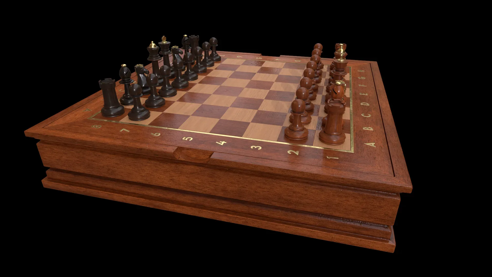 Wooden Chessboard Game - Ready