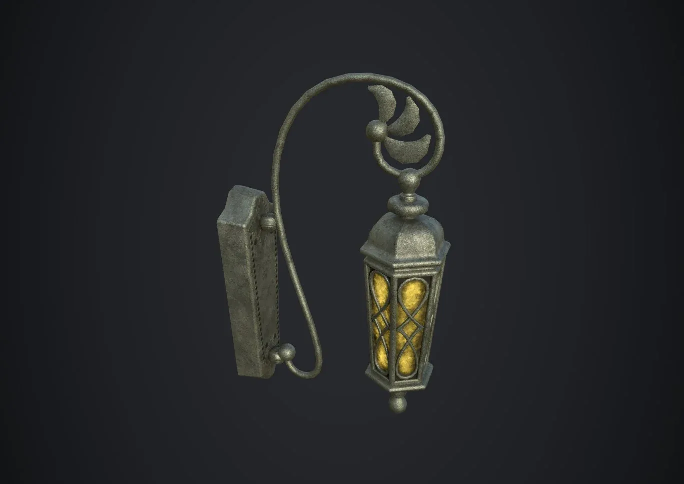 Wall Lamp with 3 Textures and 3 LODs