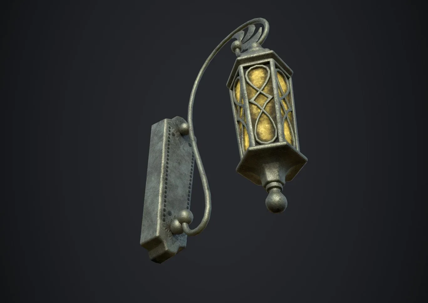 Wall Lamp with 3 Textures and 3 LODs