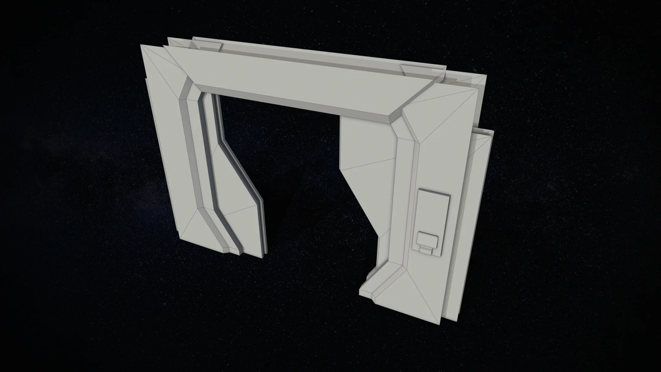 Sci-Fi Door Version 2 - Low Poly