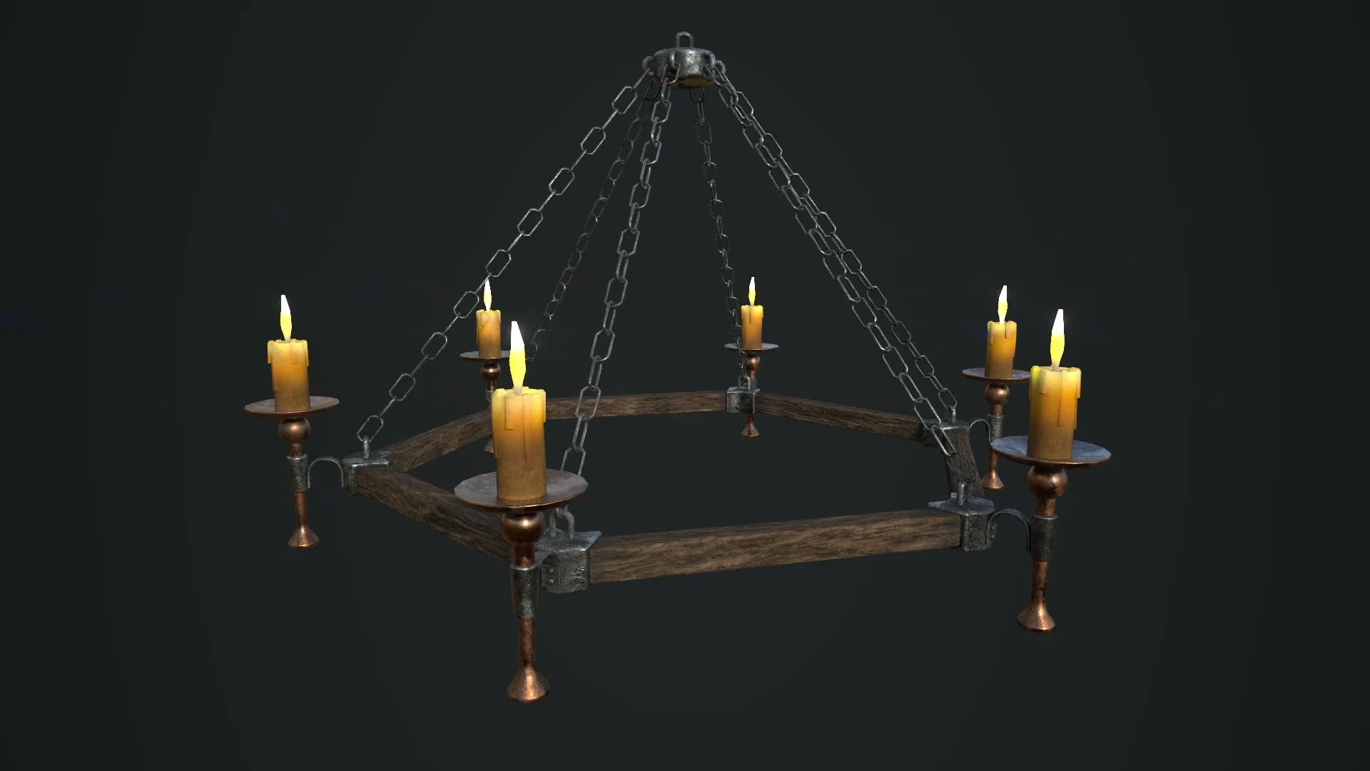 Chandelier with 3 Textures and 2 LODs