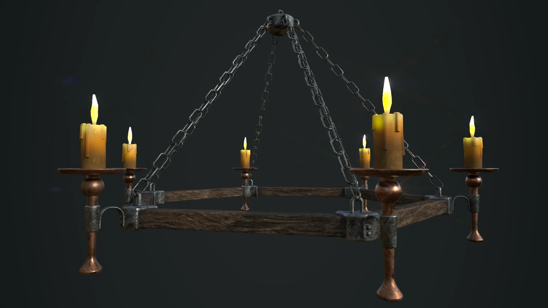 Chandelier with 3 Textures and 2 LODs