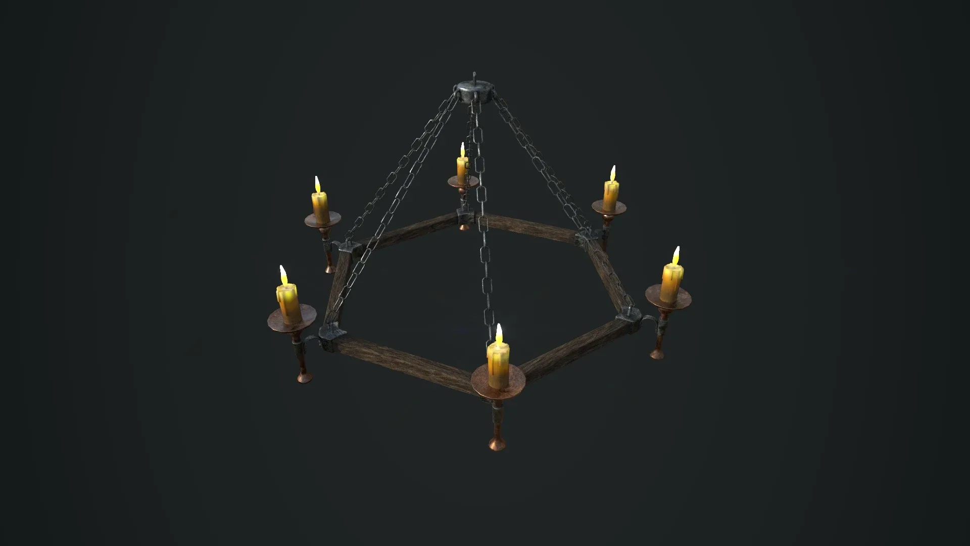 Chandelier with 3 Textures and 2 LODs