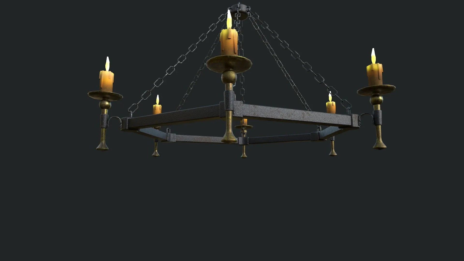 Chandelier with 3 Textures and 2 LODs