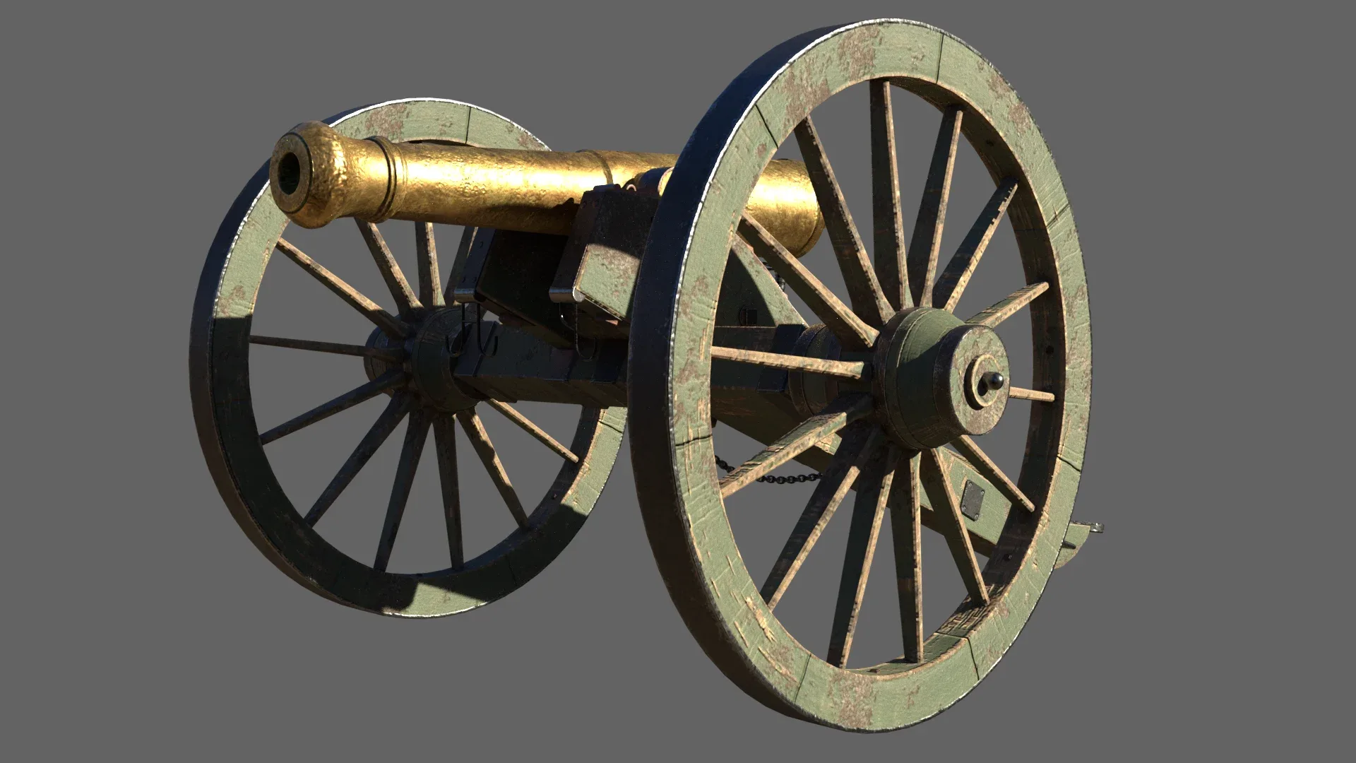 6 Pounder Brass Cannon - Model 1841