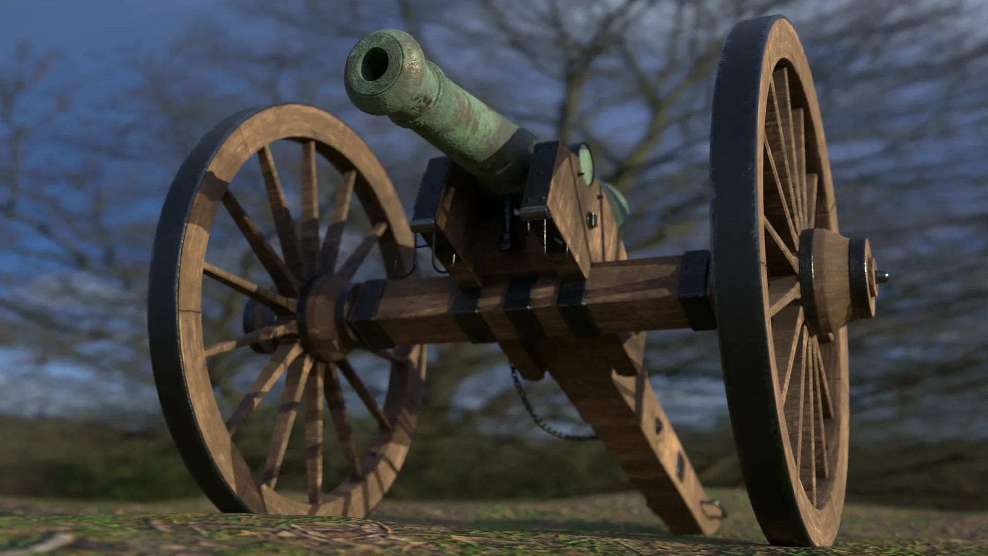 6 Pounder Bronze Cannon - Model 1841