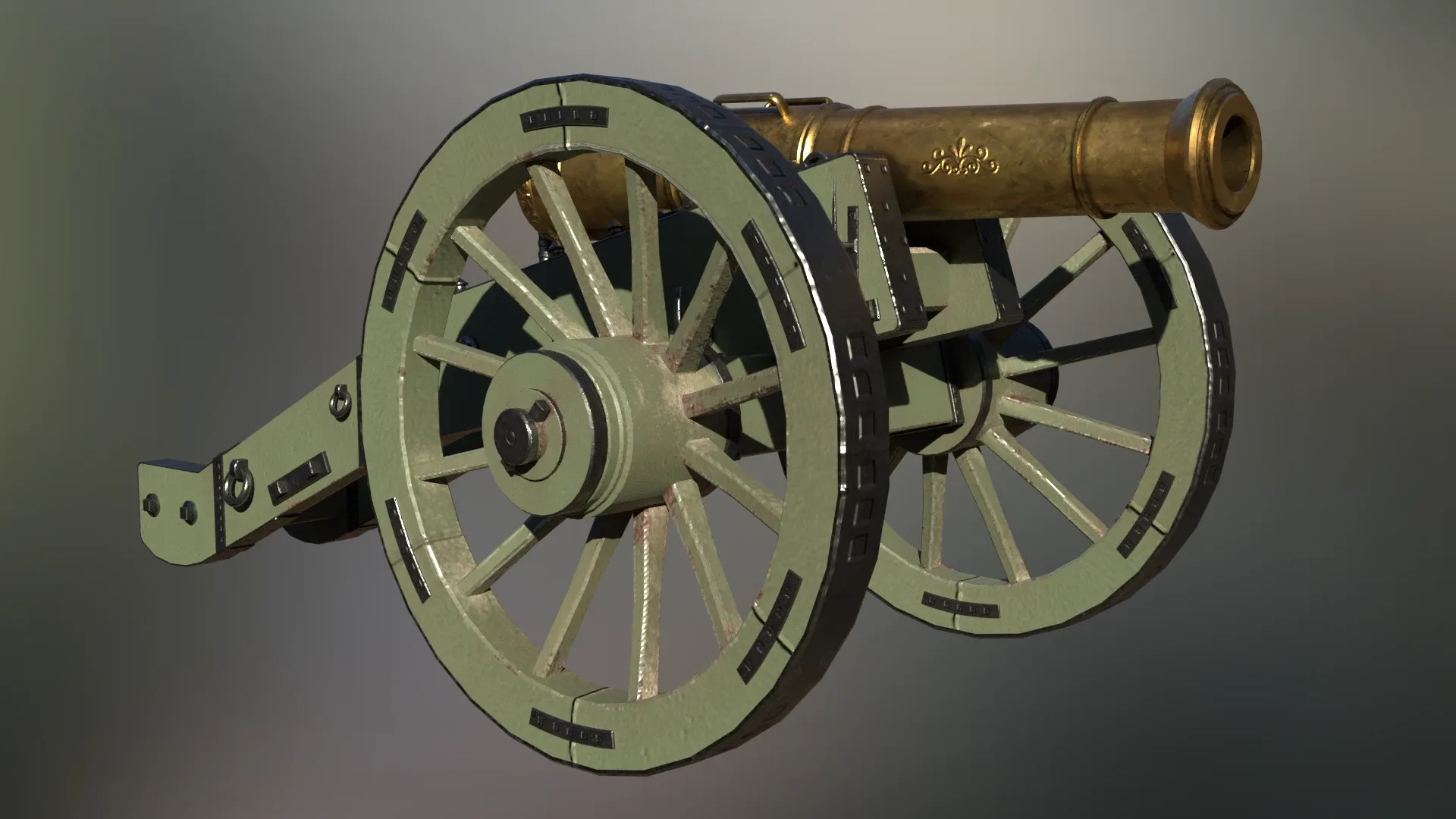 12 Pounder Brass Cannon - Armstrong Design M1736