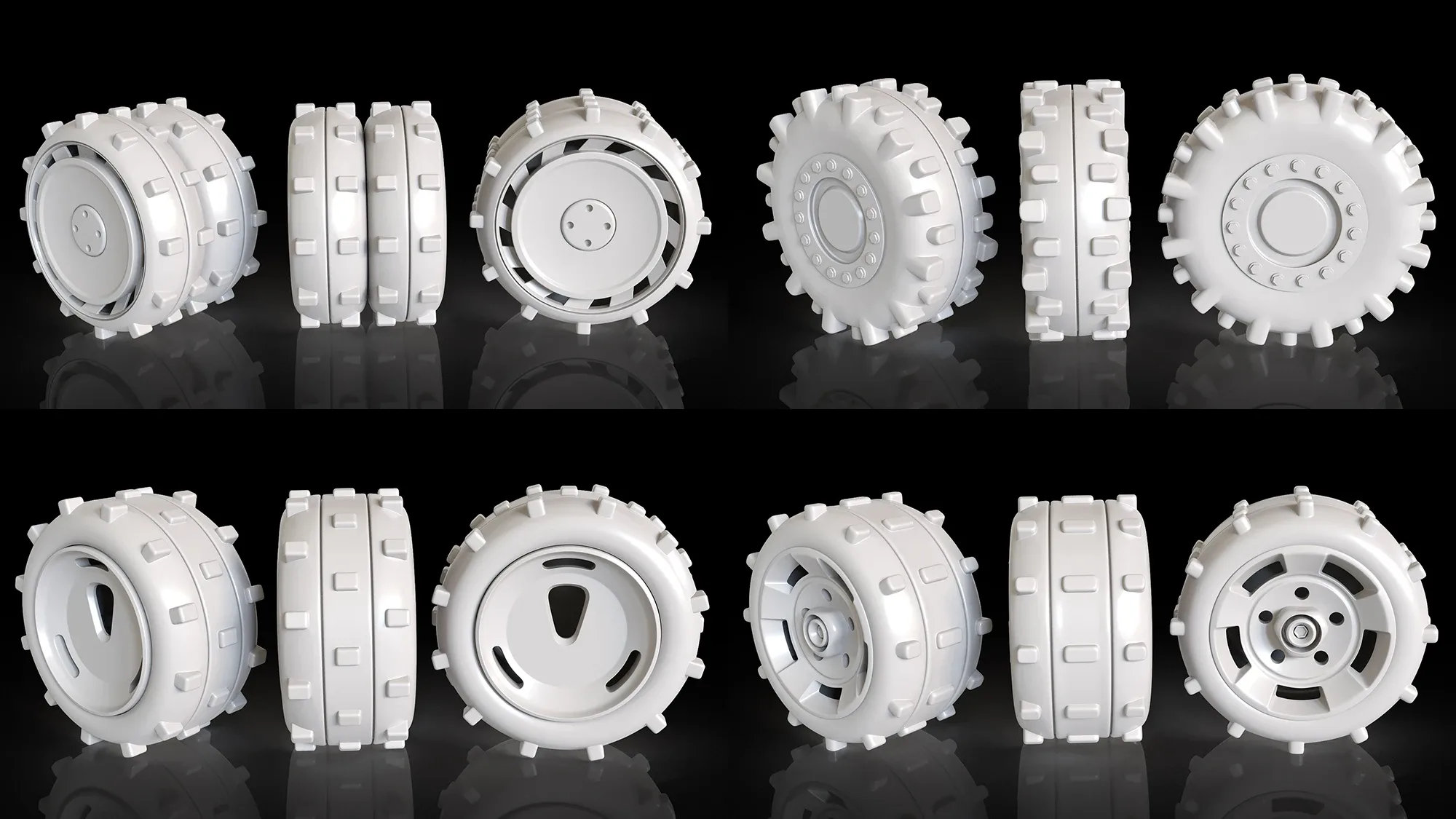 Zbrush Wheels Vol.1 + 3d models