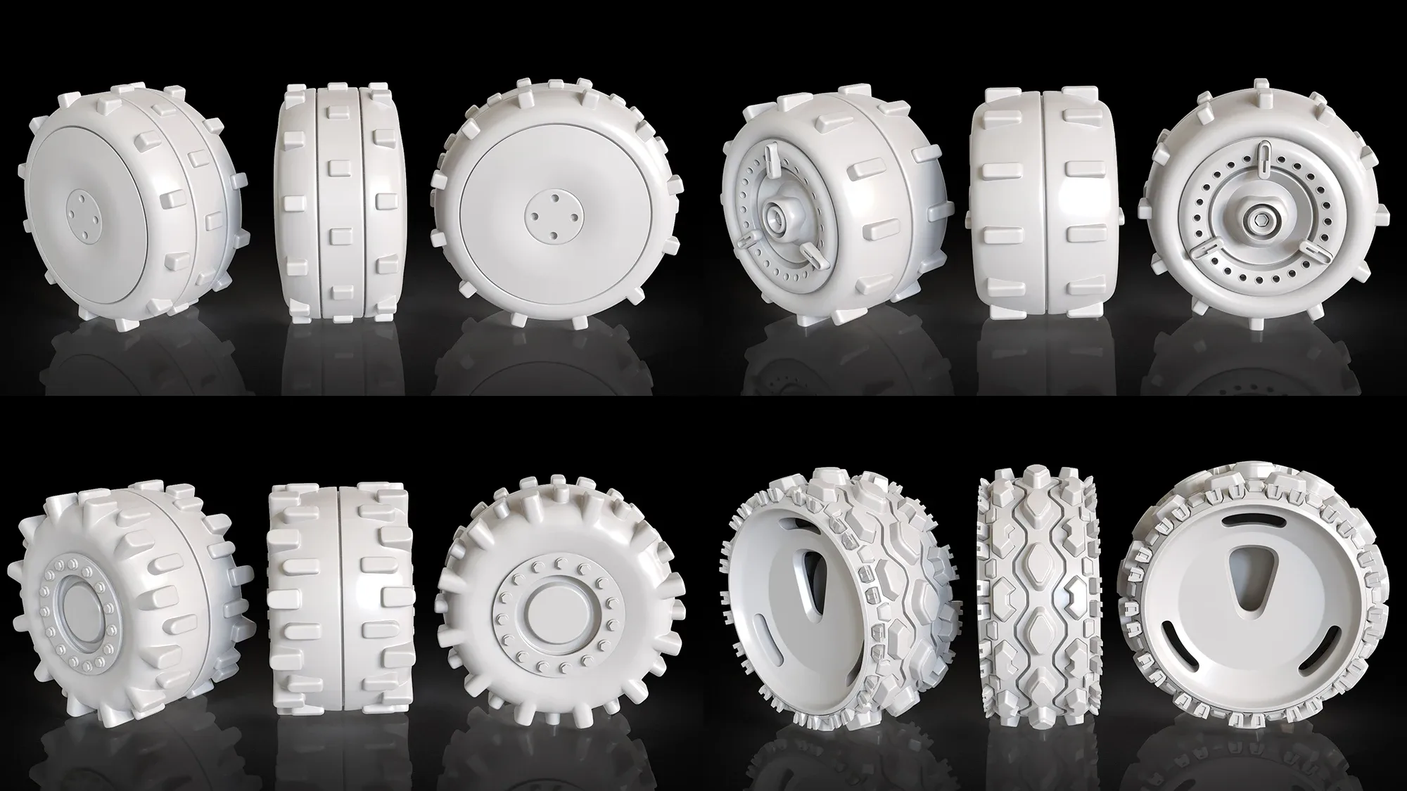 Zbrush Wheels Vol.1 + 3d models