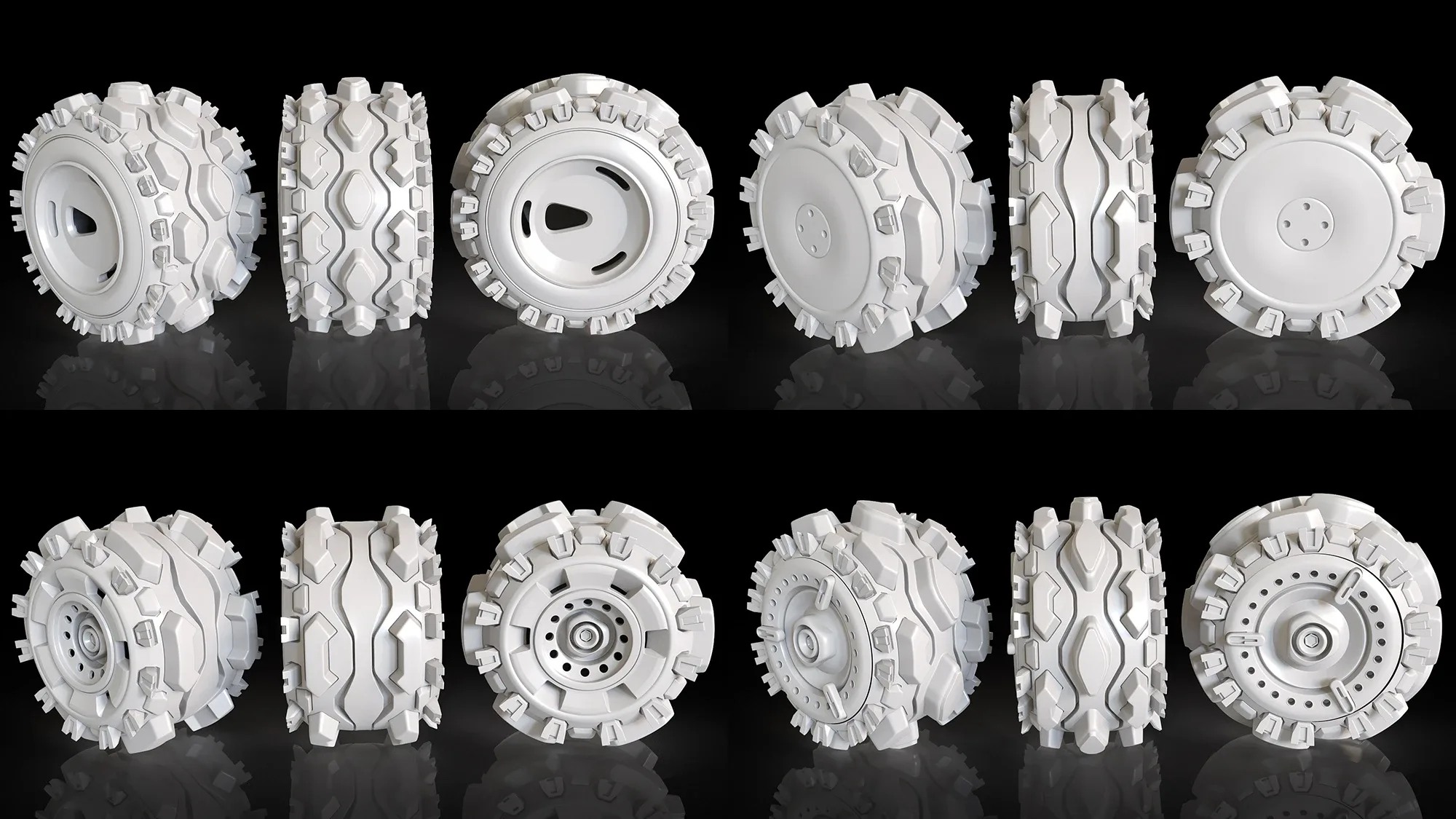 Zbrush Wheels Vol.1 + 3d models