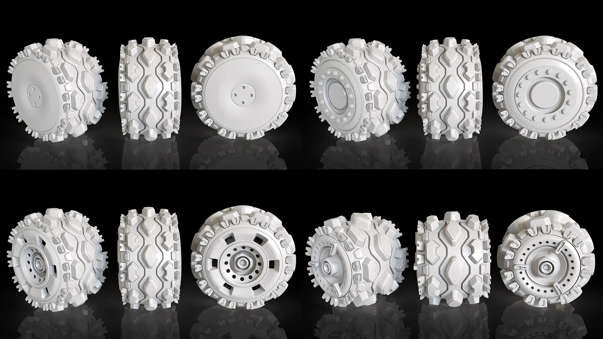 Zbrush Wheels Vol.1 + 3d models