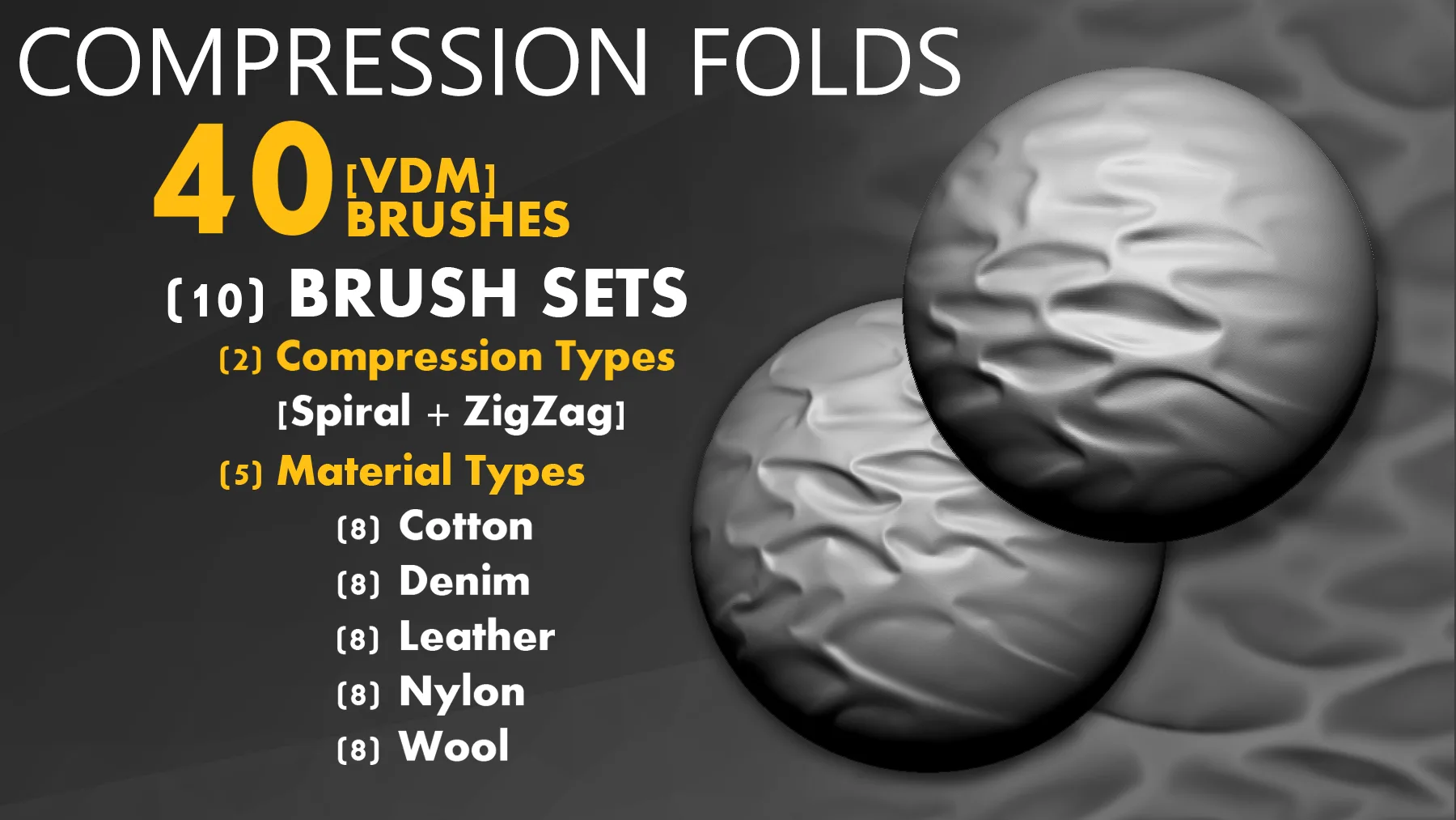 Leather & Fabric Compression Folds