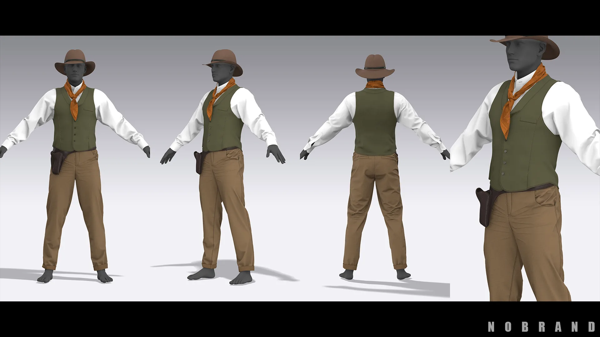Mens Cowboy Outfit FlippedNormals